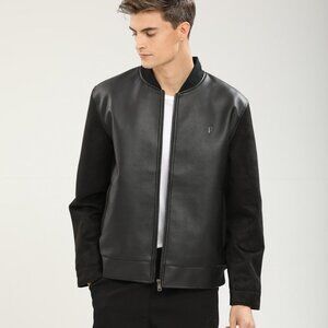 F-Collections Luxury Leather Bomber Jacket – Rare Designer Piece  M19120:PR450